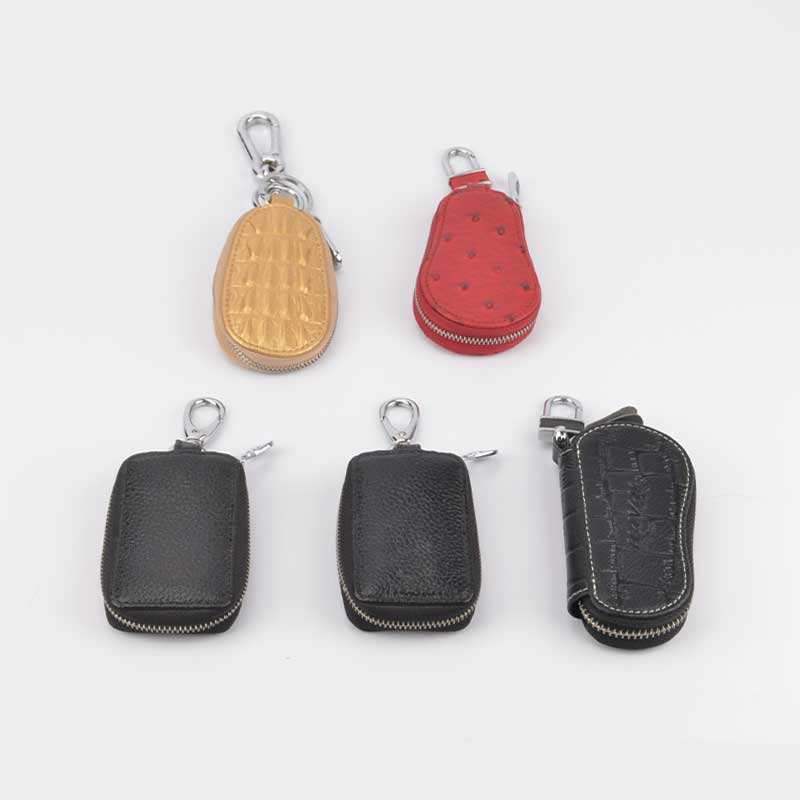 Embroidered Leather Car Keychain Key Organizer Pouch - Guangzhou Seabook Gifts Statio<i></i>nery Ltd.